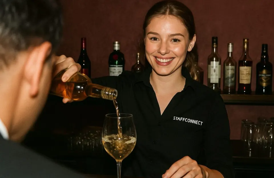 StaffConnect Barkeeperin bei einer Galanacht