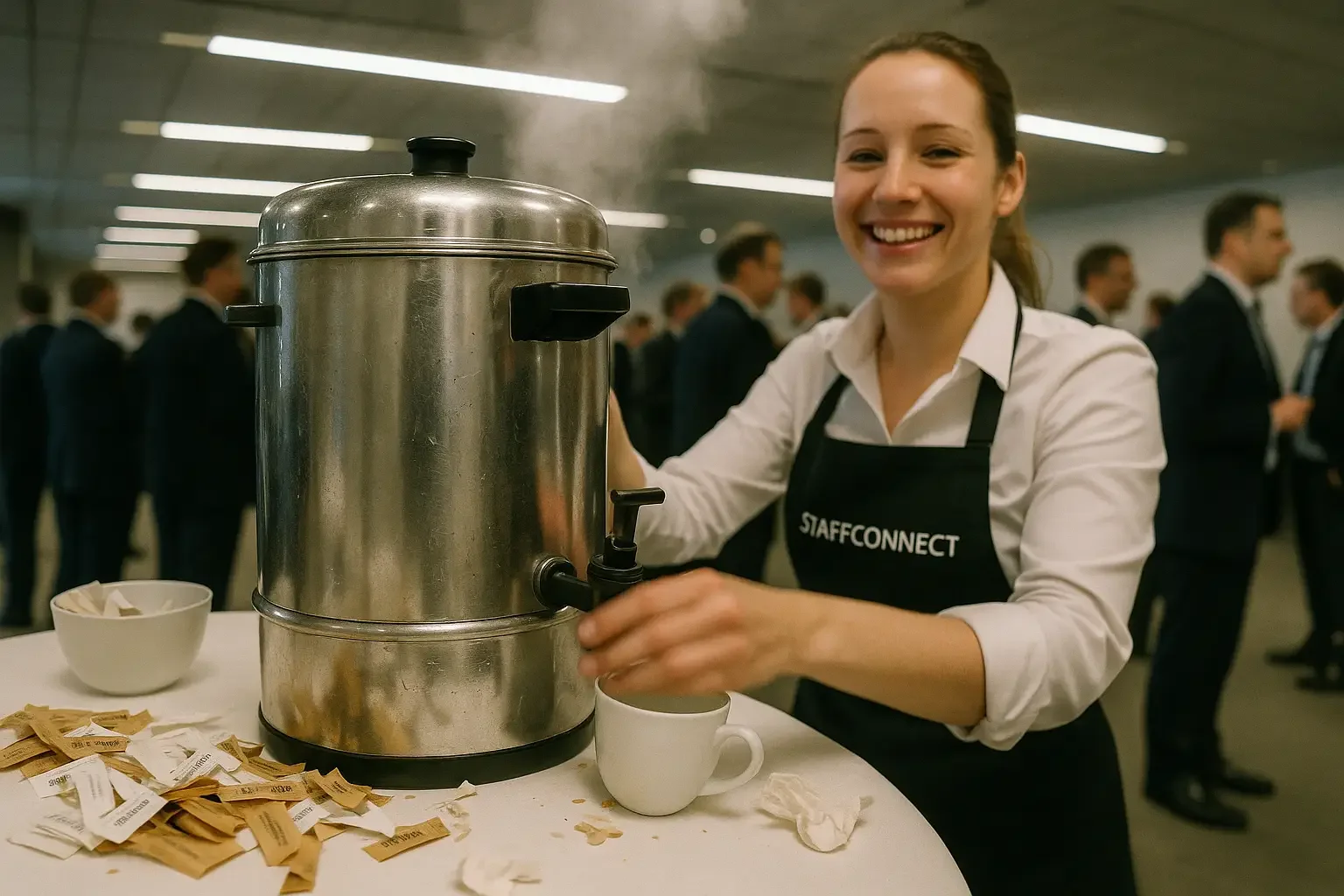 Barista-Personal an der Kaffeestation