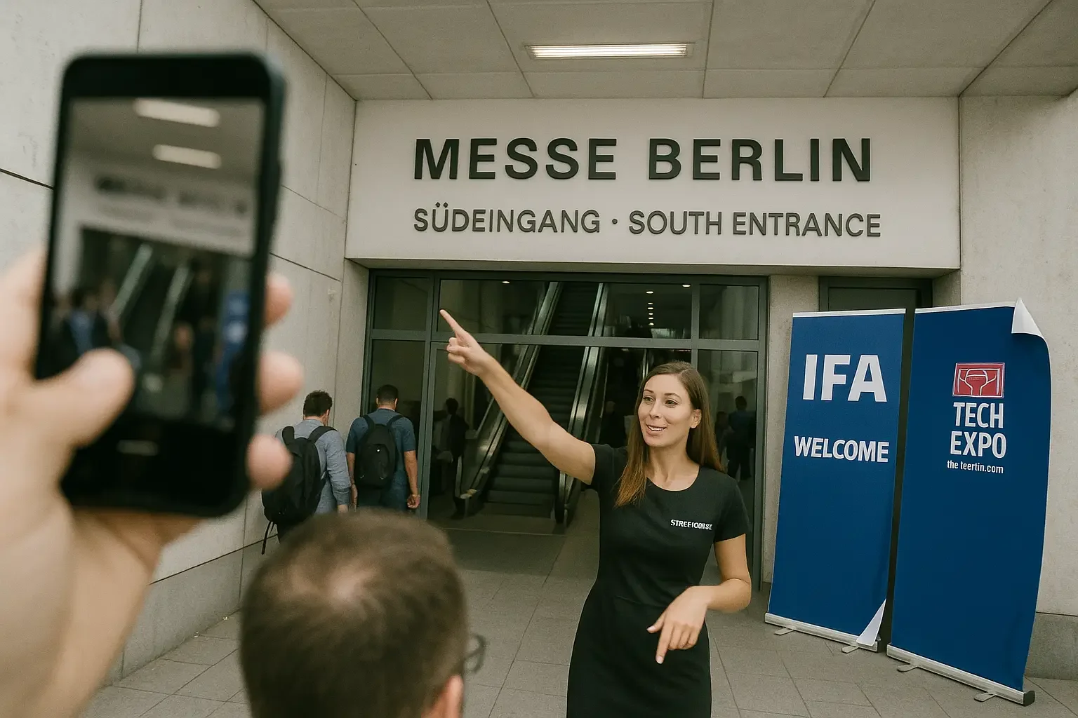 Messepersonal am Eingang der IFA Berlin