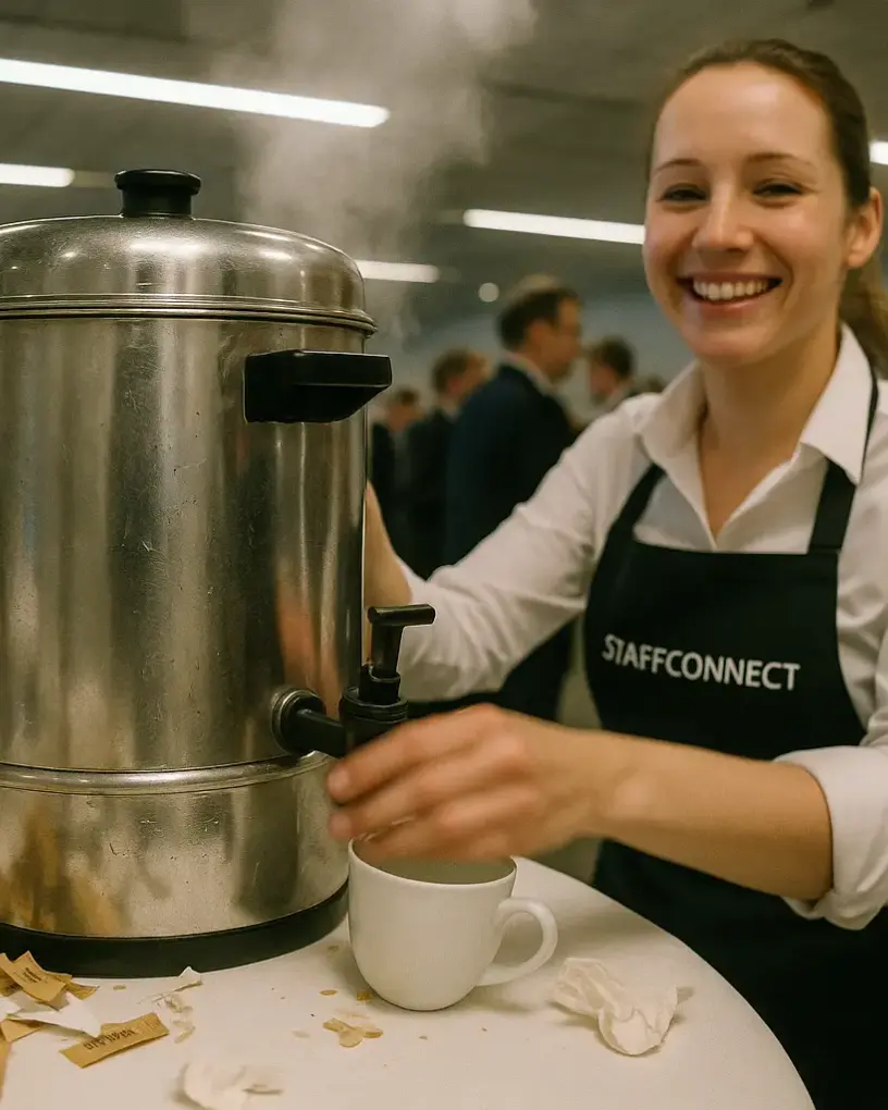 Kaffeeecke mit Gästen im Gespräch